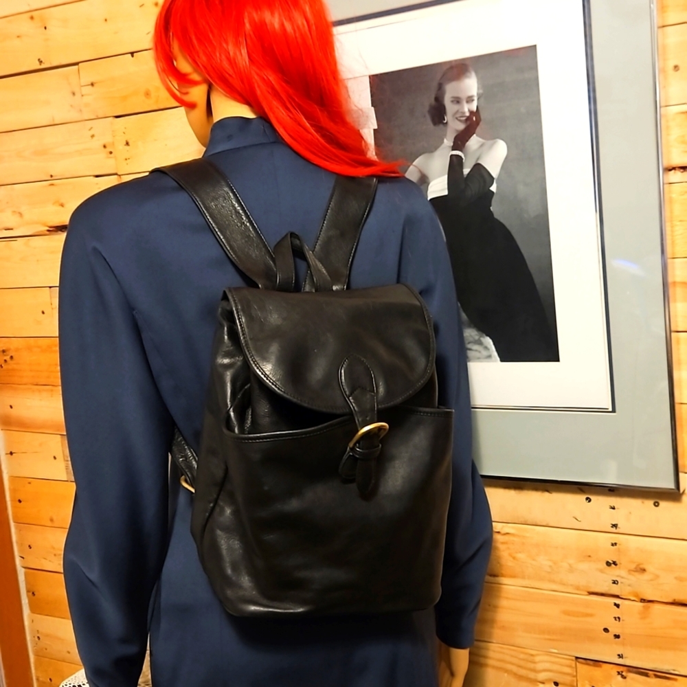 Boulder Ridge Shafmaster Leather Company leather backpack purse - Picture 2 of 12